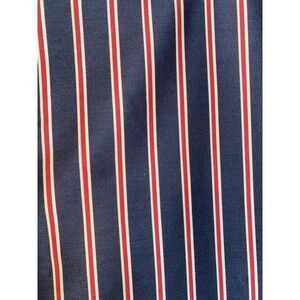 Royal Sateen by Kitan Curtain Panels 40x84 Black with Burgundy and Tan Stripes